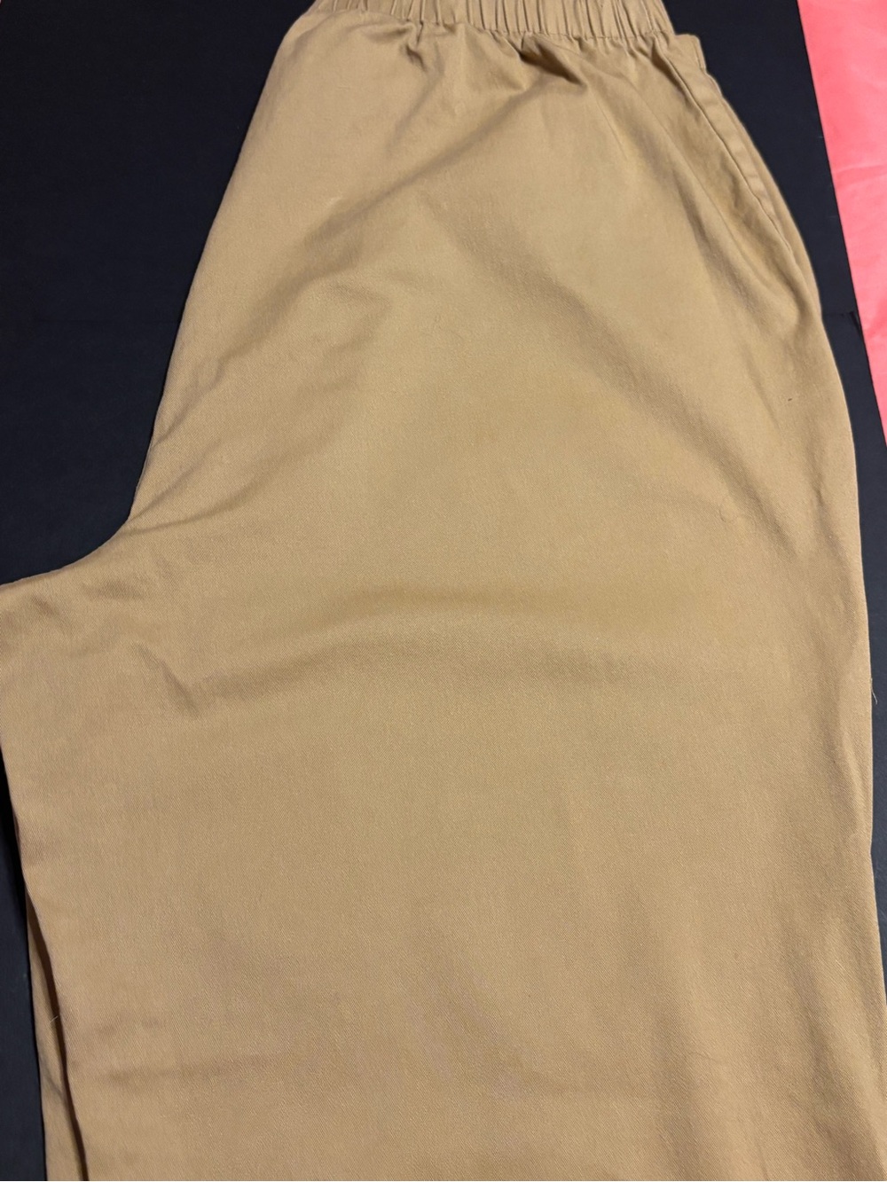 Denim & Co Tall 2XT Pull On Pants Khaki Stretch Cotton Elastic Waist NWOT A01725